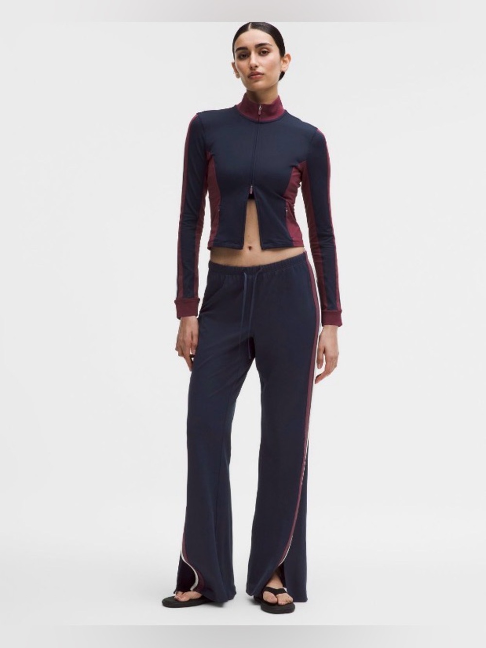 Lululemon Striped Slim Fit Mid Rise Track Pant